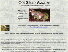 Tablet Screenshot of oldworldaviaries.com
